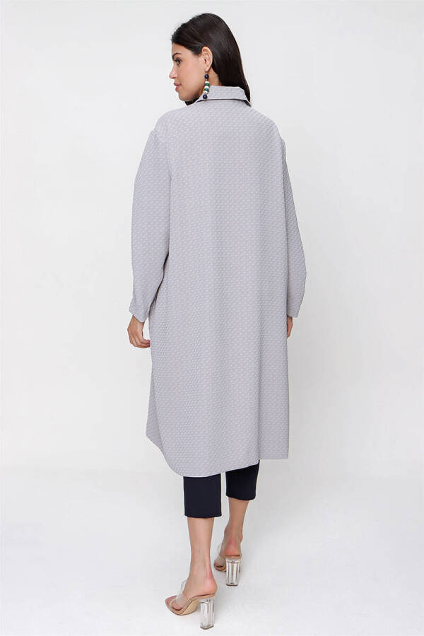 Gri Kolu Pile Detaylı Kap - 5