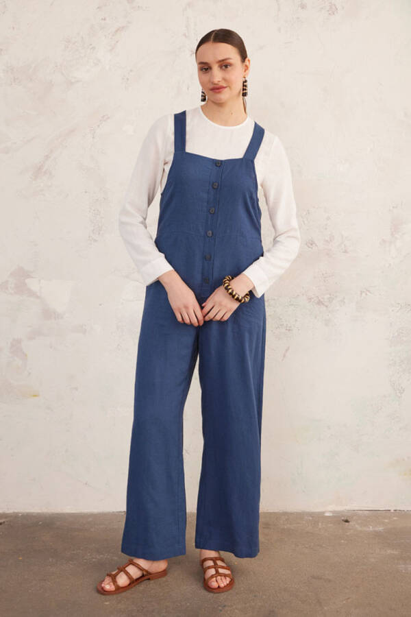 İndigo Keten Saloped - 3