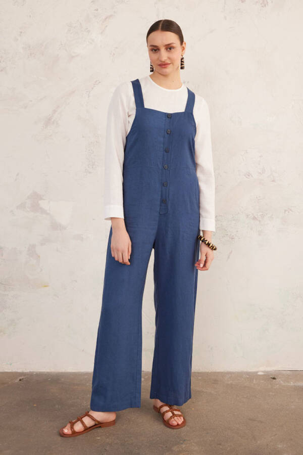 İndigo Keten Saloped - 1