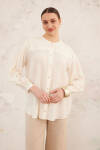 Ekru Hakim Yaka Bluz - 7