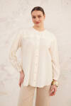 Ekru Hakim Yaka Bluz - 6