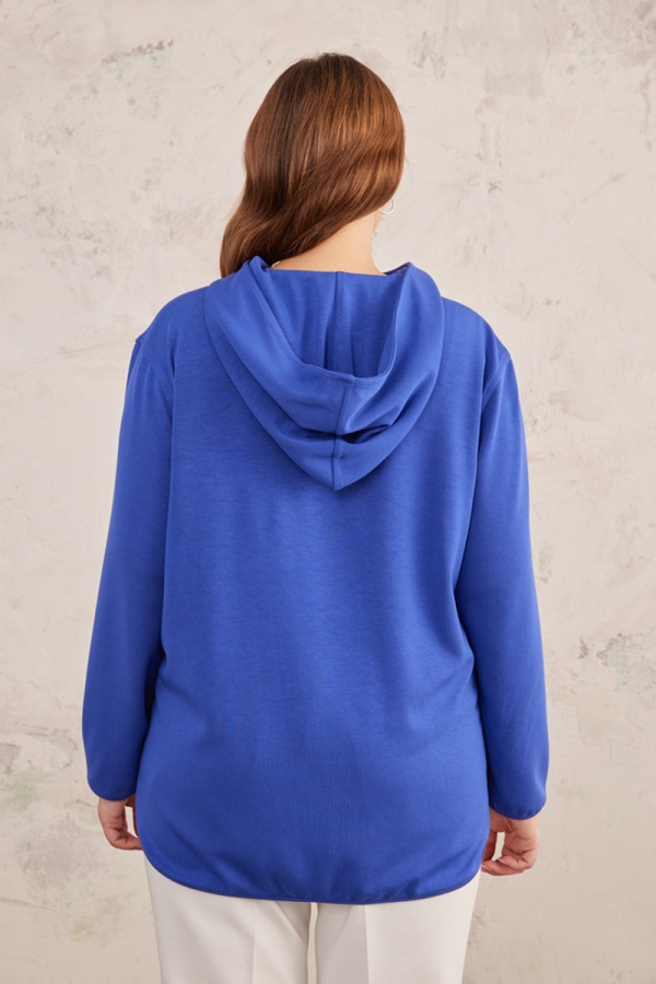 Saks Kapüşonlu Sweat - 6