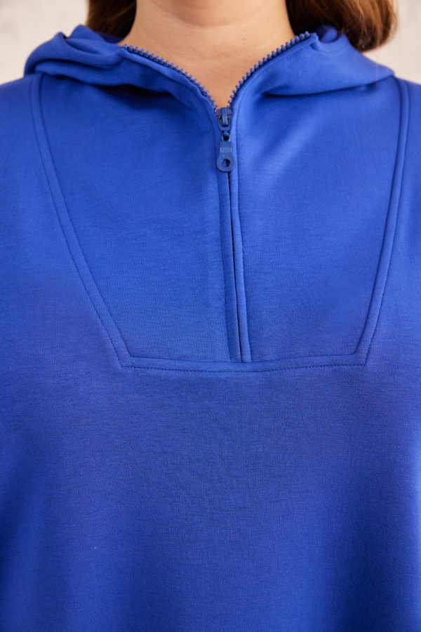 Saks Kapüşonlu Sweat - 5