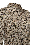 Camel Leopar Desen Patlı Bluz - 3