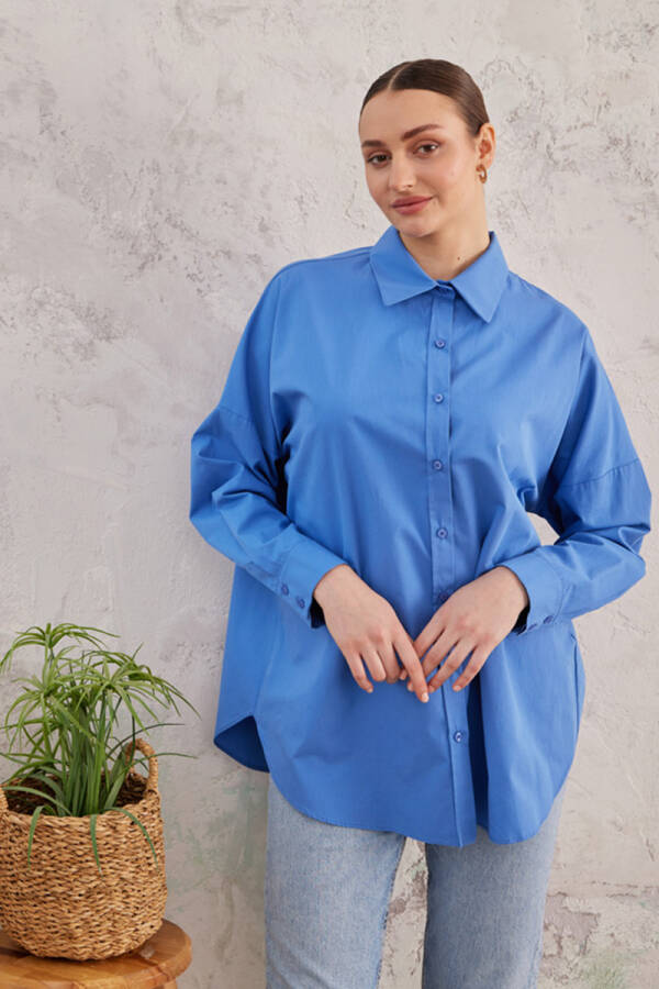 Mavi Cotton Bluz - 1