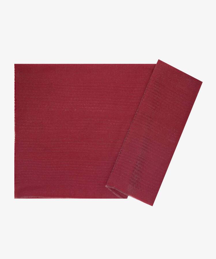 Kırmızı 75X190 CM Çizgili Stil Şal - 1