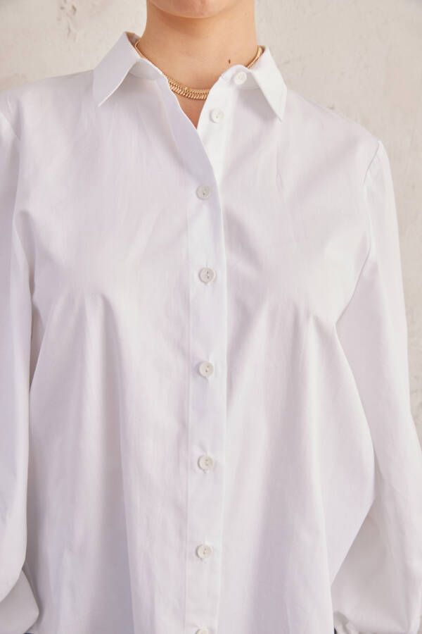 Beyaz Cotton Bluz - 5