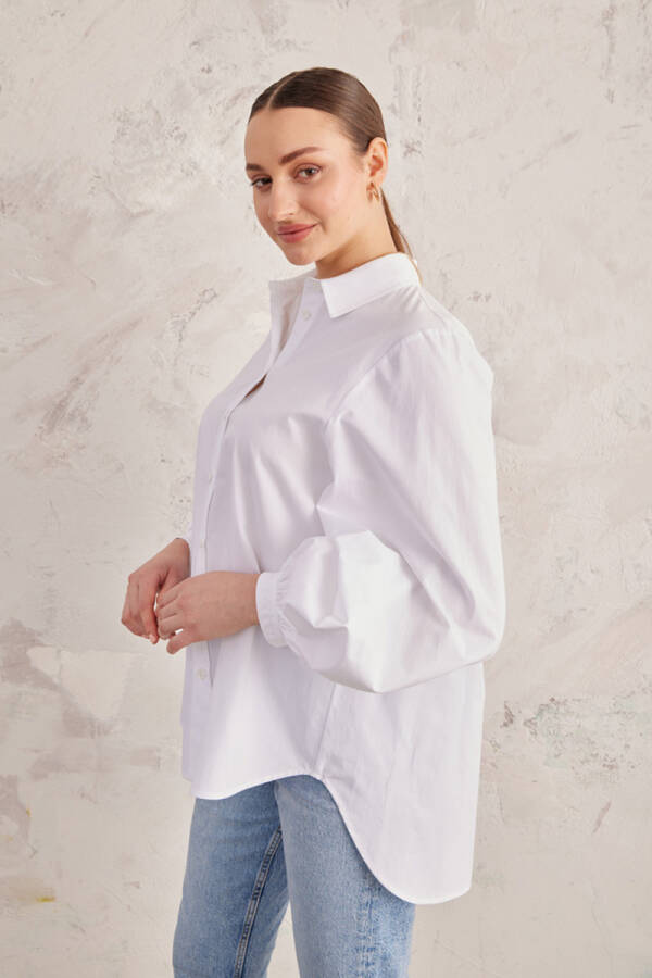 Beyaz Cotton Bluz - 3
