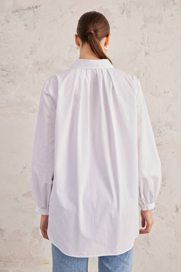 Beyaz Cotton Bluz - 6