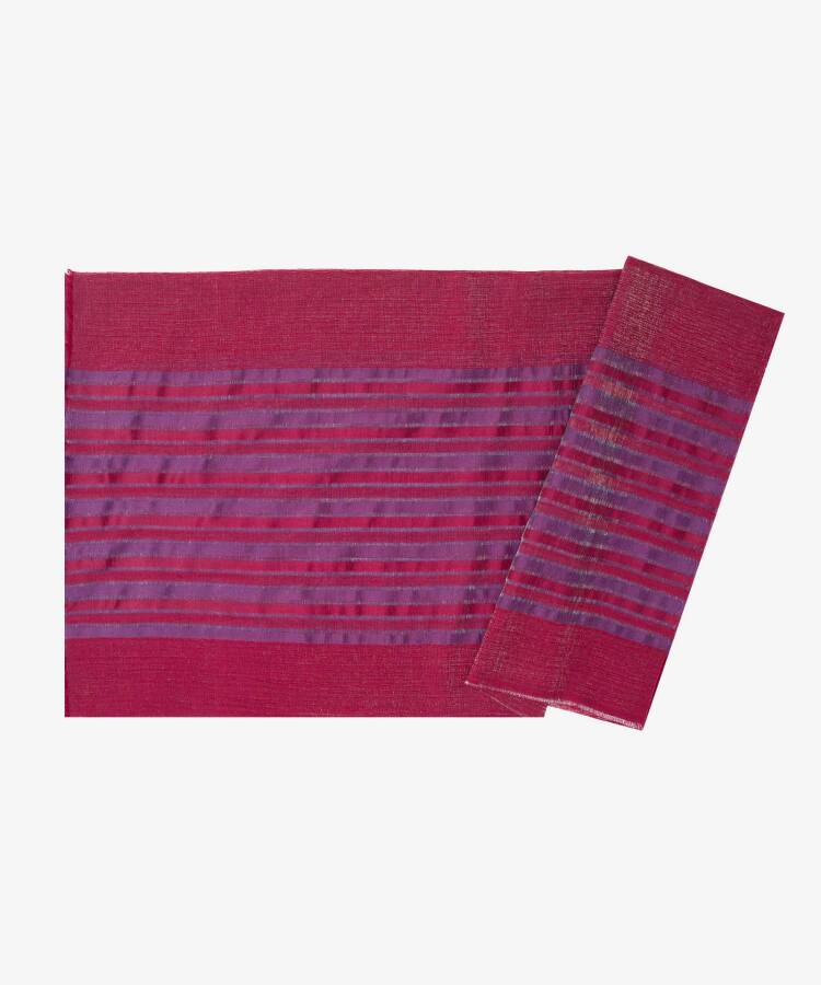 Bordo 75X190 CM 2020200 Çizgili Damla Şal - 1