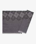 Siyah 75X190 CM Antik Monogram Şal 