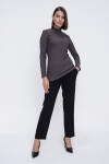 Antrasit Yarım Balıkçı Triko Bluz 