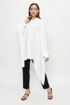 Ekru Asimetrik Bluz - 7