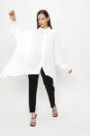 Ekru Asimetrik Bluz - 1