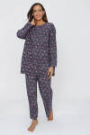 Lacivert Rahat Kesim Pijama Takımı - 1