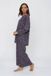 Lacivert Rahat Kesim Pijama Takımı - 3
