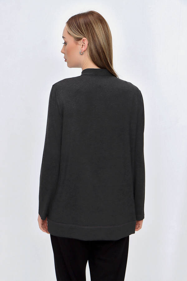 Siyah Deri Garnili Tween set - 6