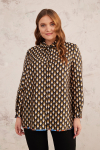 Siyah Baklava Desen Bluz - 1