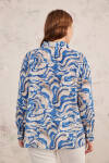Mavi Desenli Bluz - 2