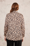 Bej Leopar Desen Bluz - 5