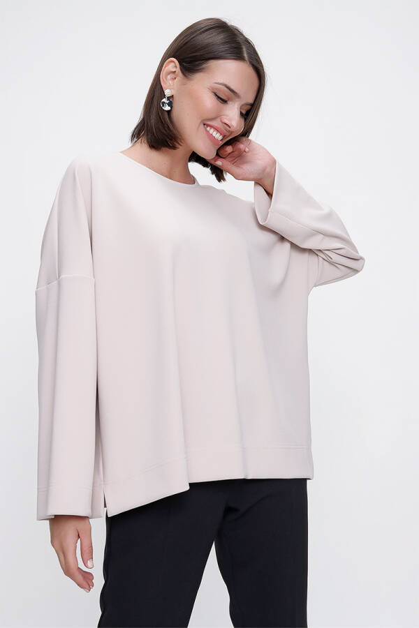Taş Rahat Kesim Örme Bluz - 3