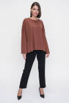 Camel Rahat Kesim Örme Bluz 