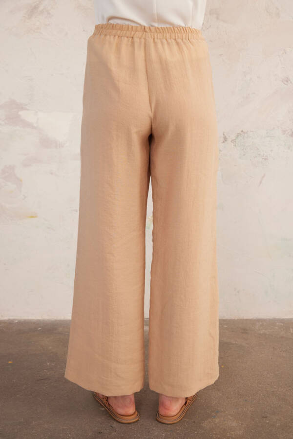 Bej Keten Pantolon - 2