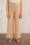 Bej Keten Pantolon - 5