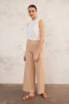 Bej Keten Pantolon - 6