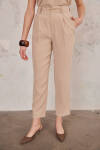 Camel Geniş Kemerli Havuç Kesim Pantolon - 2