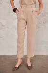 Camel Geniş Kemerli Havuç Kesim Pantolon - 3