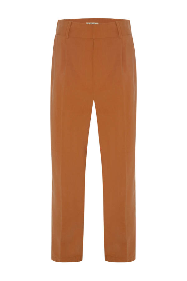 Karamel Geniş Kemerli Havuç Kesim Pantolon - 1