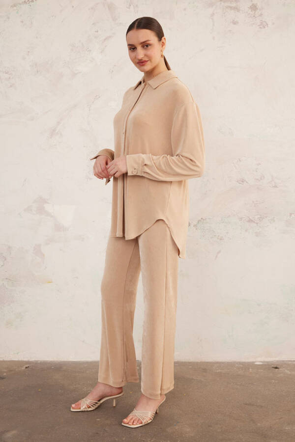 Bej Örme Pantolon - 5