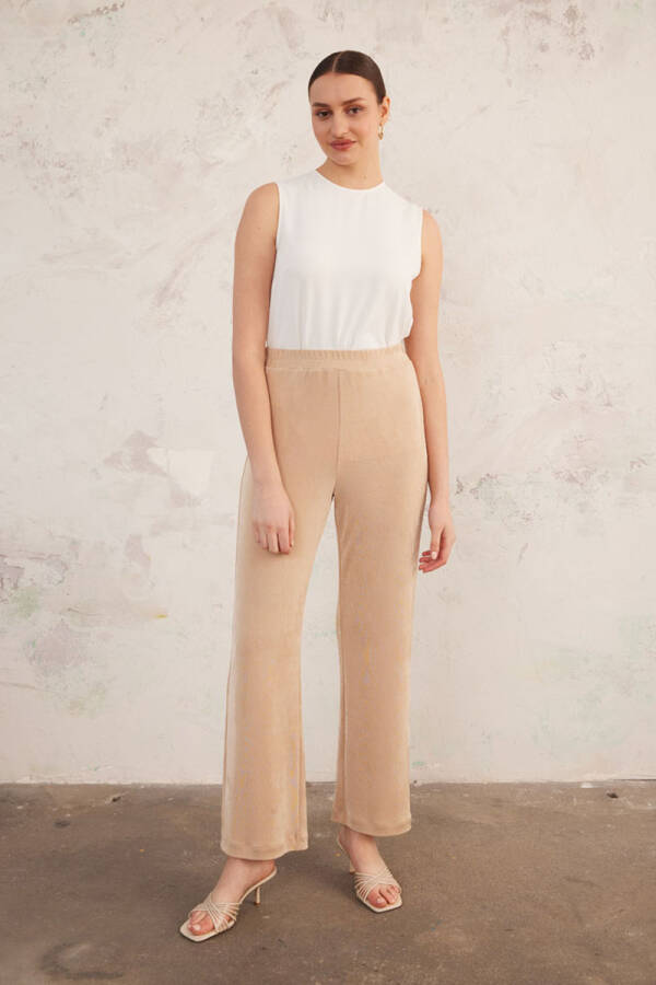 Bej Örme Pantolon - 6