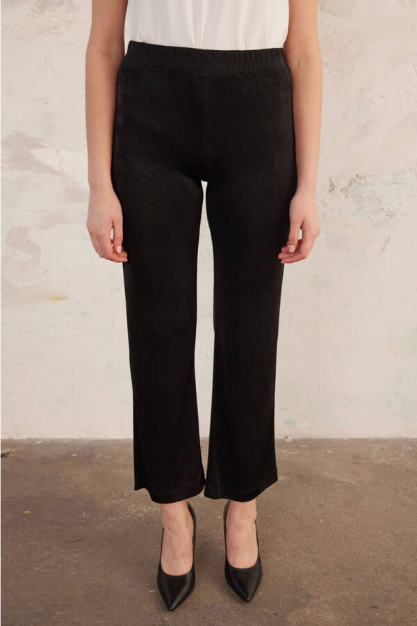 Siyah Örme Pantolon - 6