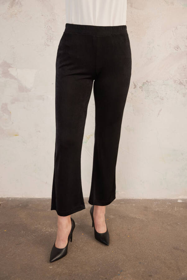 Siyah Örme Pantolon - 7