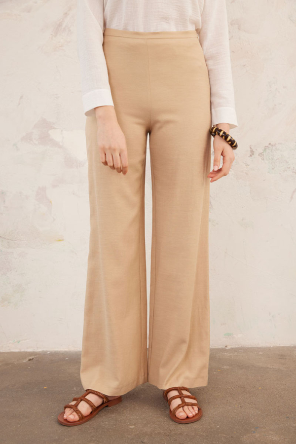 Bej Boru Paça Pantolon - 2
