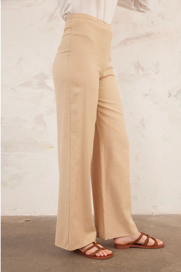 Bej Boru Paça Pantolon - 3