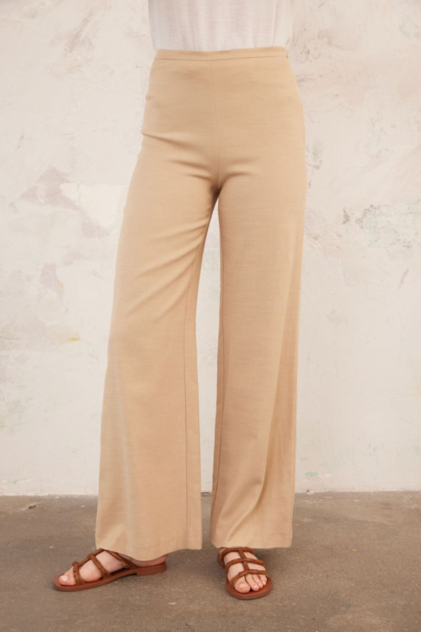 Bej Boru Paça Pantolon - 5