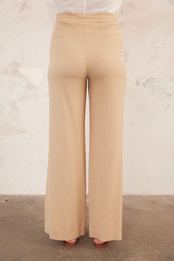 Bej Boru Paça Pantolon - 6