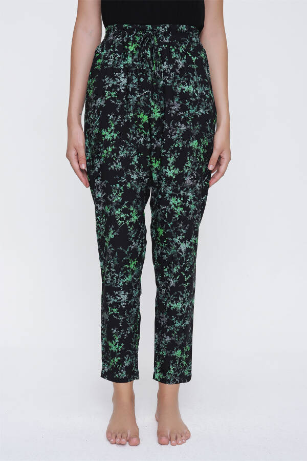 Yeşil Viskon Rahat Kesim Pantolon - 5