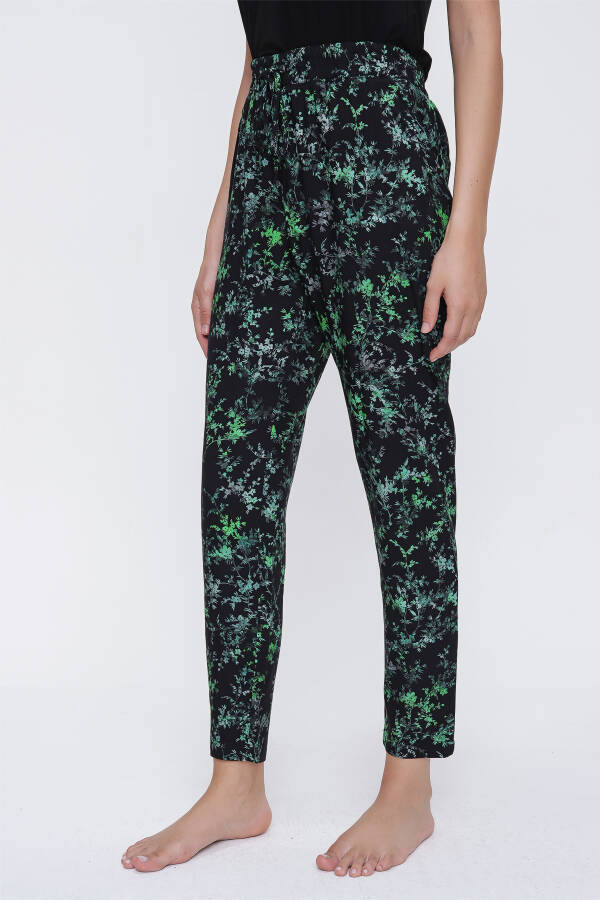 Yeşil Viskon Rahat Kesim Pantolon - 6