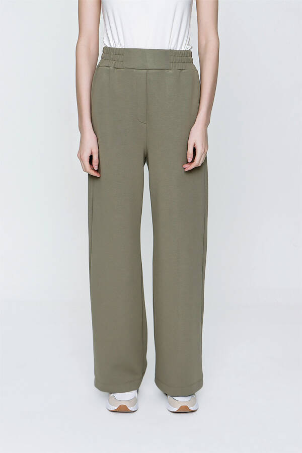 Yeşil Geniş Paça Spor Pantolon - 2