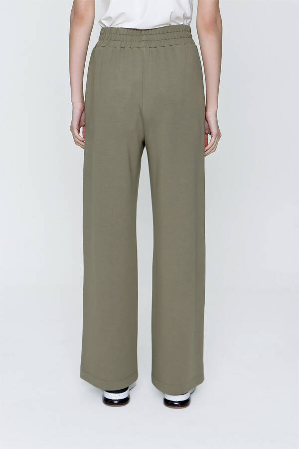 Yeşil Geniş Paça Spor Pantolon - 6