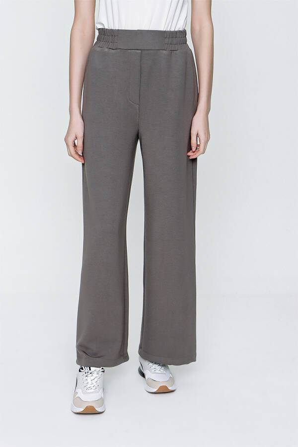 Haki Geniş Paça Spor Pantolon - 2