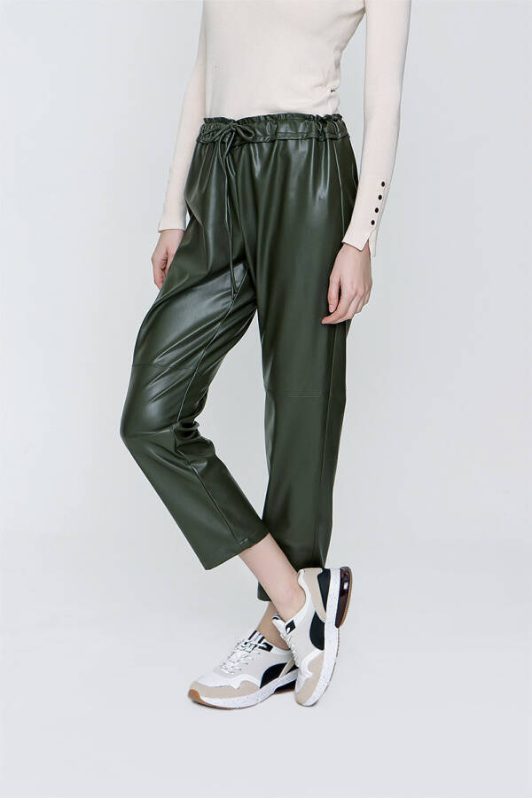 Haki Beli Lastikli Pantolon - 3