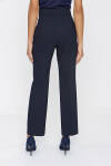 Lacivert Nervürlü Düz Kesim Pantolon - 6