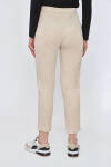 Bej Arka Bel Lastikli Dokulu Kumaş Pantolon - 5