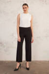Siyah Rahat Kesim Pantolon - 1