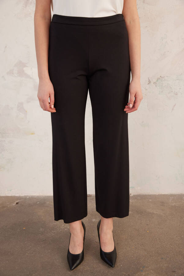 Siyah Rahat Kesim Pantolon - 6
